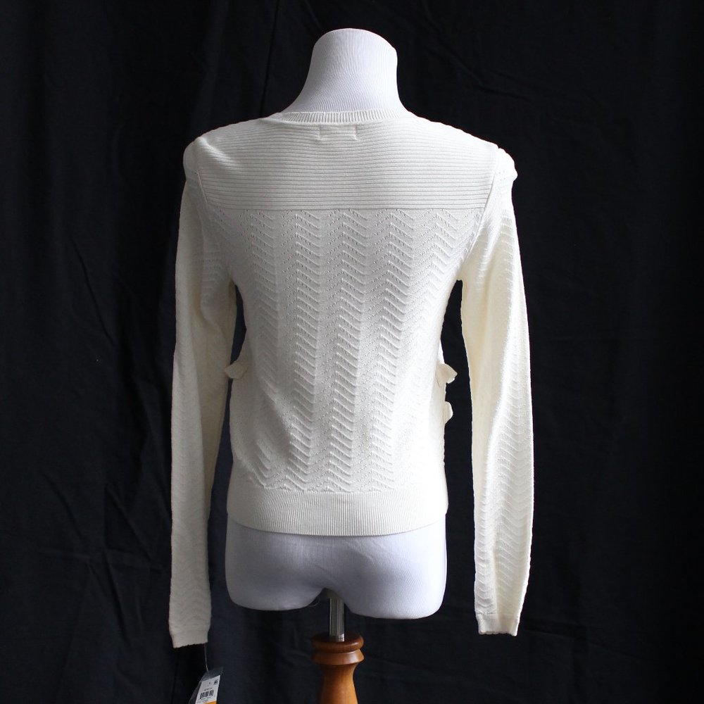 Maison Jules Ivory Ruffled Sweater - Picture 2 of 7